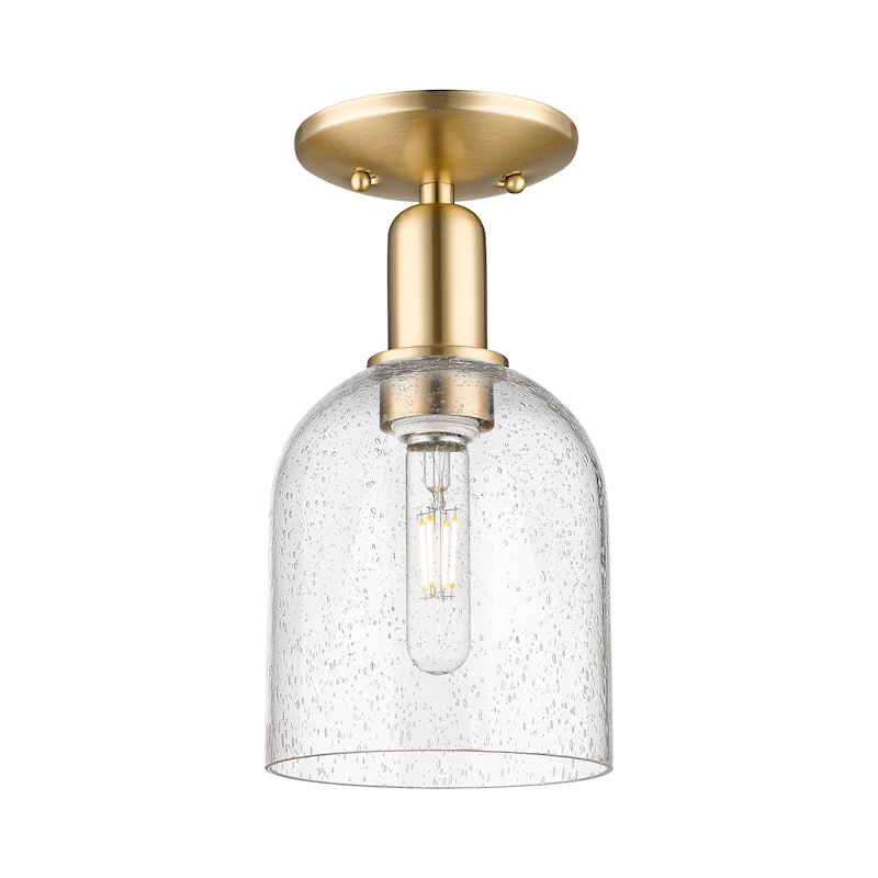 Innovations Lighting 716-1C-11-6 Bella Semi-Flush Bella 6" Wide - Champagne Bronze / Seedy