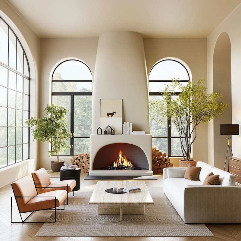 Poly & Bark Bo Lounge Chair - Full Grain Genuine Italian Leather