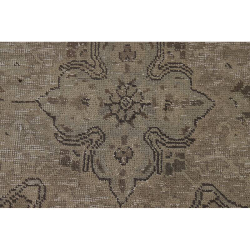 Tabriz Persian Vintage Area Rug Hand-Knotted Oriental Wool Carpet - 8'0" x 12'0"