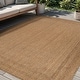 preview thumbnail 70 of 98, World Rug Gallery Border Indoor/Outdoor Flat Woven Area Rug