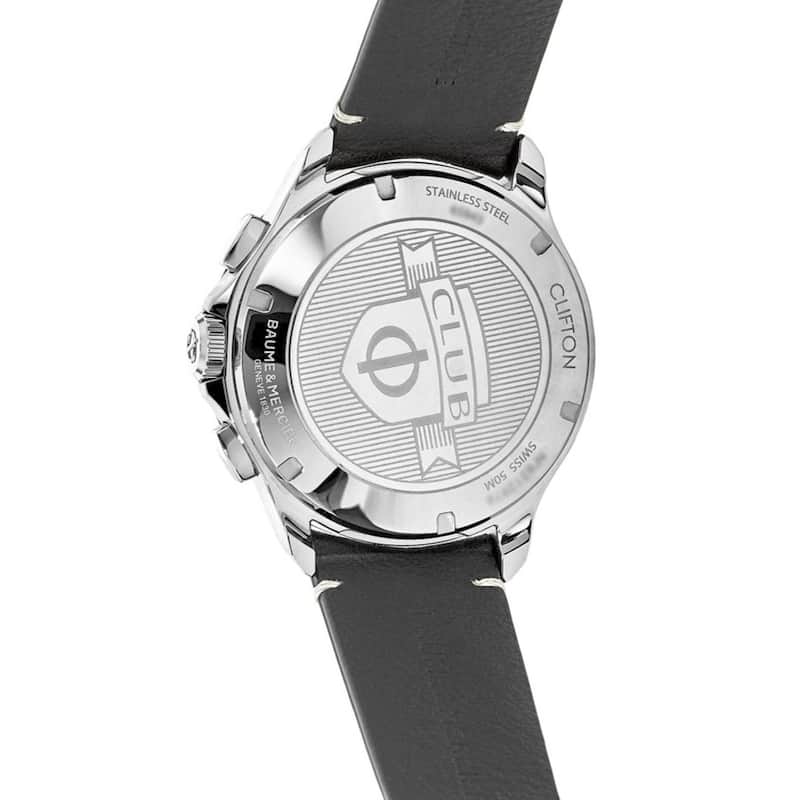 Baume and Mercier Clifton Club Automatic Chronogragh Men's Watch - Black Face, Black Band