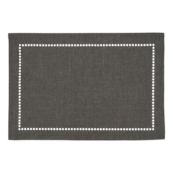 Table Placemats With Laser-Cut Hemstitch Design (Set of 4). Opens flyout.