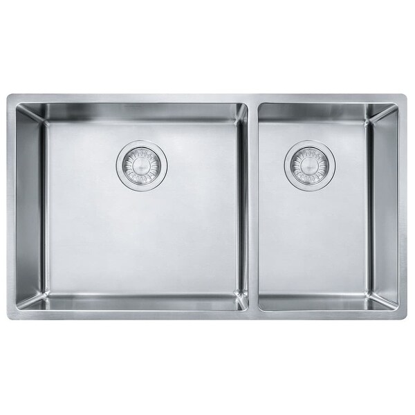Franke Cux160 Cube 31 1 2 Double Basin Stainless Steel Kitchen Franke Cux160 Cube 31 1 2 Double Basin Stainless Steel Kitchen Sink For