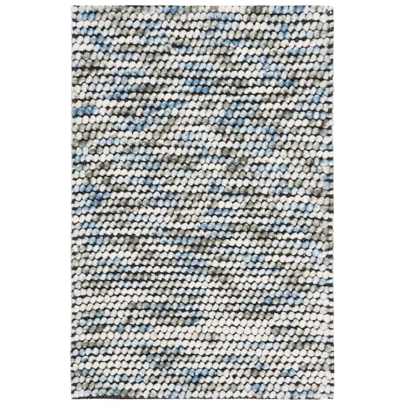 SAFAVIEH Handmade Natura Adriena Wool Rug - 2' x 3' - Blue/Ivory