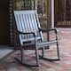 Cambridge Casual Lyon Mahogany Oversize Rocking Chair - Slate Gray