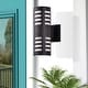 preview thumbnail 5 of 14, Black/Gold 2-light Die-cast Aluminum Outdoor Wall Sconce