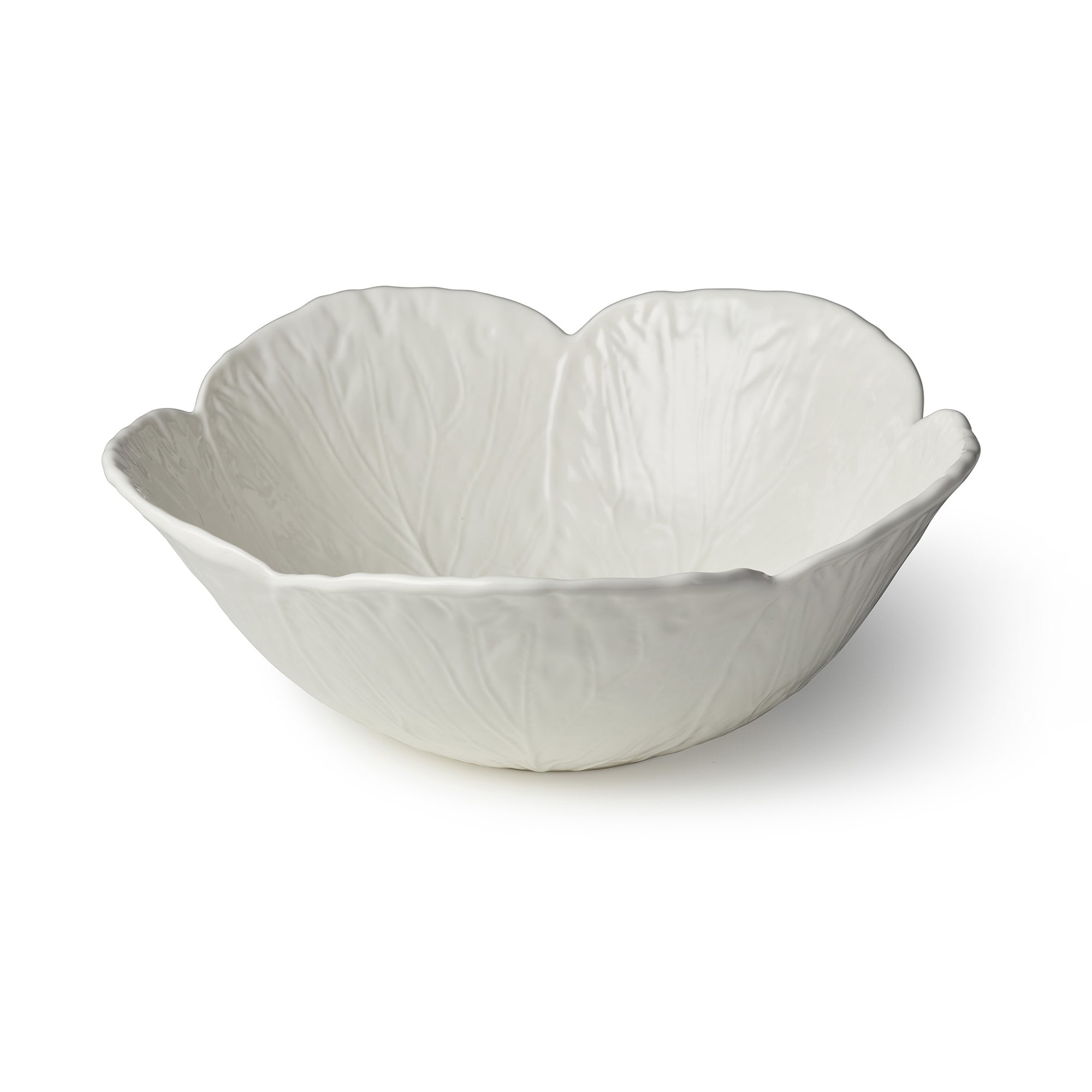 Certified International Le Jardin White Cabbage 3-D Deep Bowl 12.75" x 5" - 12.75"W x 5"H x 12.75"L