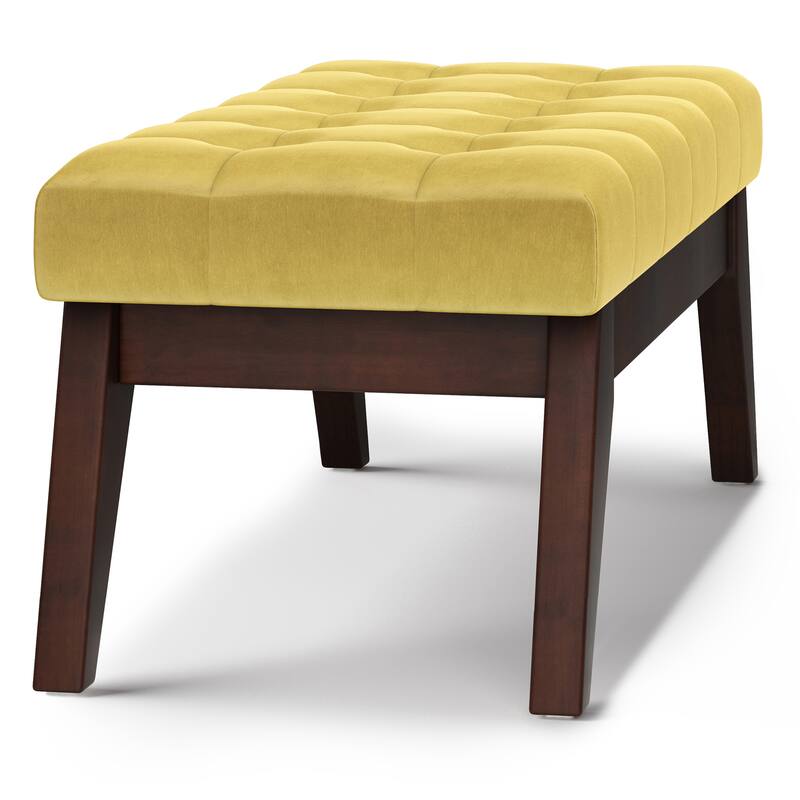 WYNDENHALL Tierney 40 inch Wide Mid Century Modern Rectangle Ottoman Bench