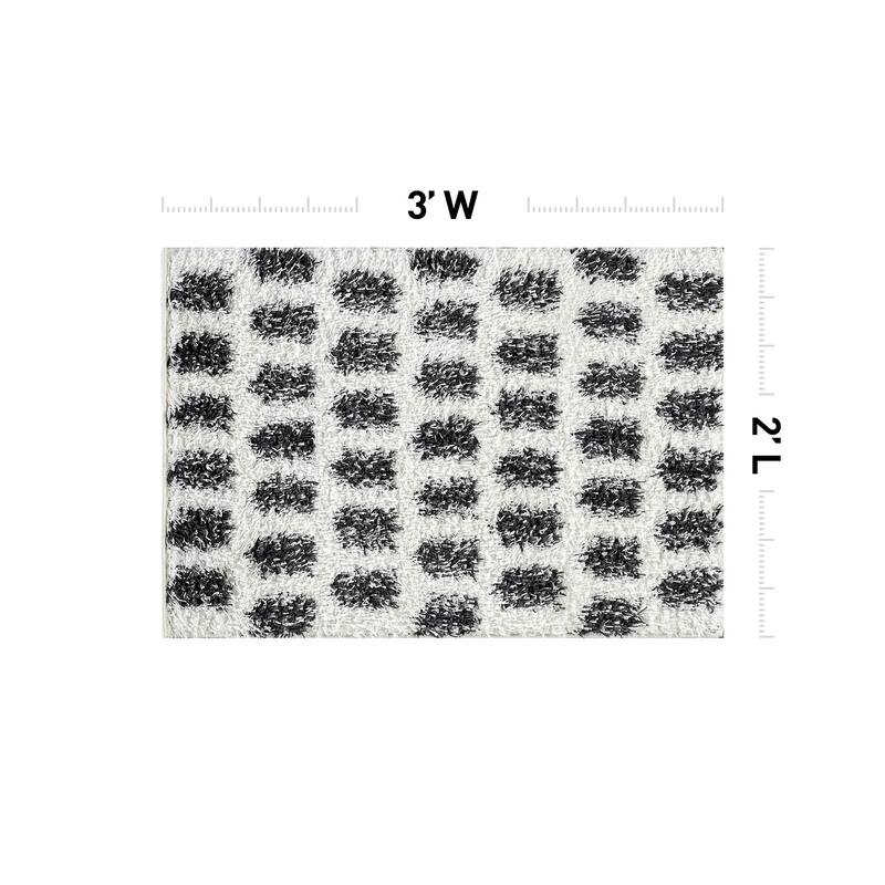 Scandinavian Arrow Shag Rug - Modern Look - Anthracite Dark Gray - Easy Maintenance
