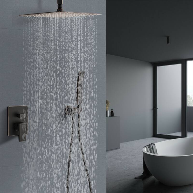 YASINU 2 Function Ceiling Mounted Square Rainfall Shower Head Bathroom Shower System Sets