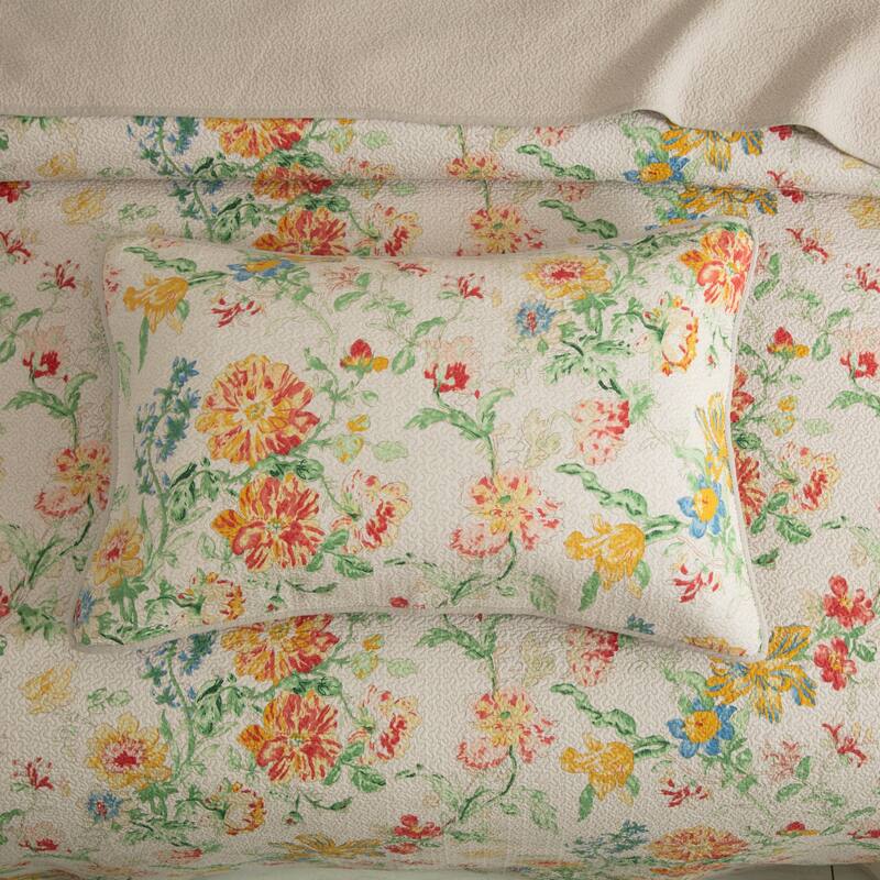 S&S Dreamland Floral Reversible 3 Piece Cotton Quilt Set