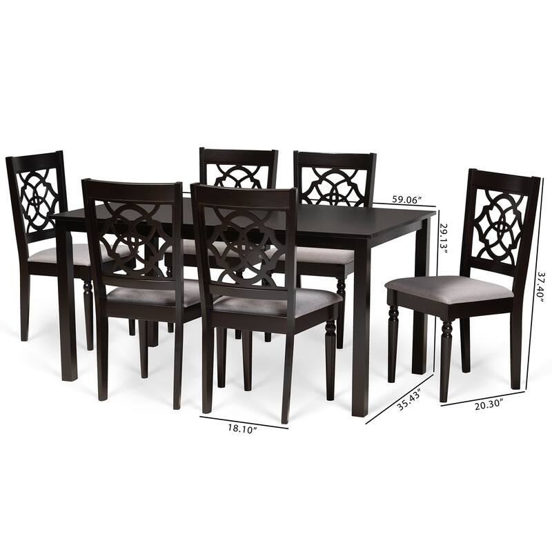 Renaud Modern and Contemporary 7-Piece Dining Set