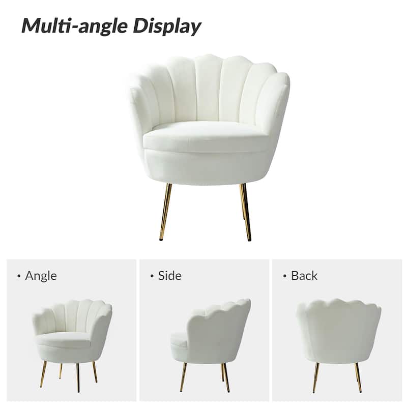 Xabier Cute Modern Upholstered Barrel Chair Accent Chair with Tufted Back by HULALA HOME