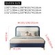 preview thumbnail 2 of 7, Modern Faux Leather Upholstered Twin Platform Bed - Soft Headboard, Wooden Slats, No Box Spring Needed