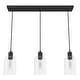 preview thumbnail 16 of 19, Hunter Lochemeade 3-Light Linear Cluster Pendant - Kitchen Island, Dining Room - Modern Farmhouse, Contemporary, Industrial