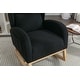 preview thumbnail 31 of 98, Teddy Fabric Upholstered Rocking Armchair with Solid Wood Frame & Legs, Cozy Ergonomic Lounge Chair with Soft Cushioning