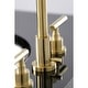 preview thumbnail 9 of 19, Kingston Brass Manhattan 8 in. Widespread Bathroom Faucet