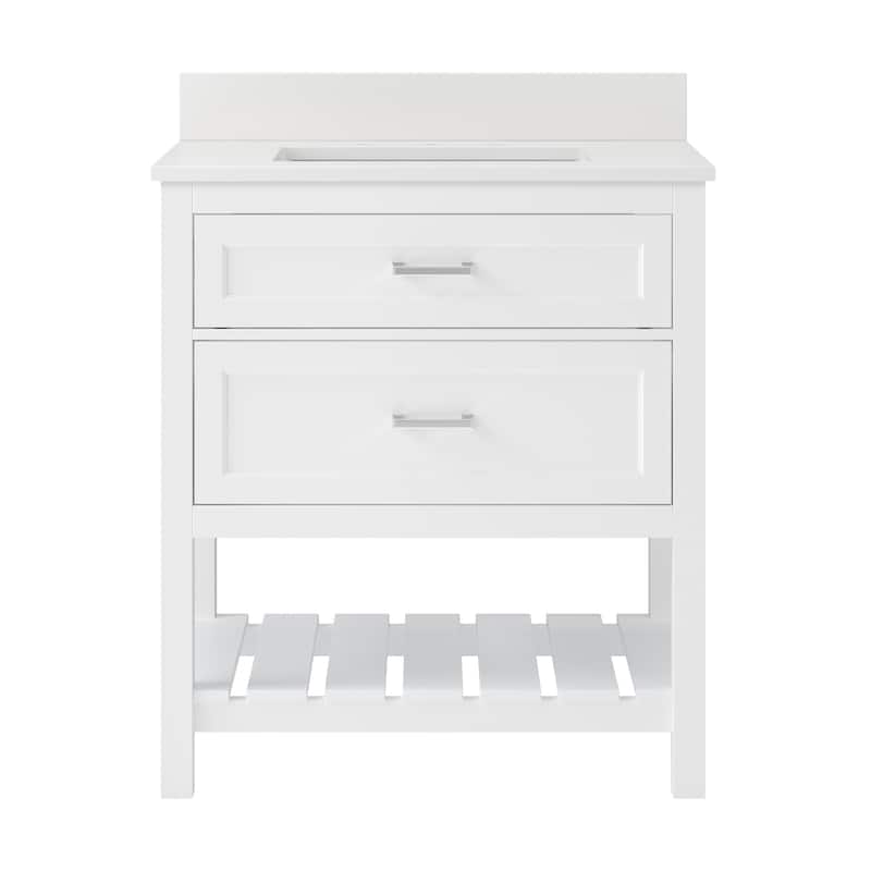 CRAFT + MAIN LSVT3122D-QSWZ Lawson 31" Free Standing Single Basin - White