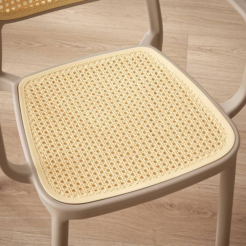 Art Leon Set of 2 Modern Stackable Indoor or Outdoor Dining Chair
