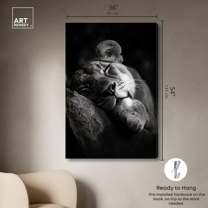 Resting Predator Canvas by Art Remedy, Gallery Wrapped