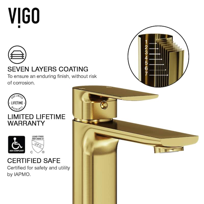 VIGO Davidson Single Hole Bathroom Faucet