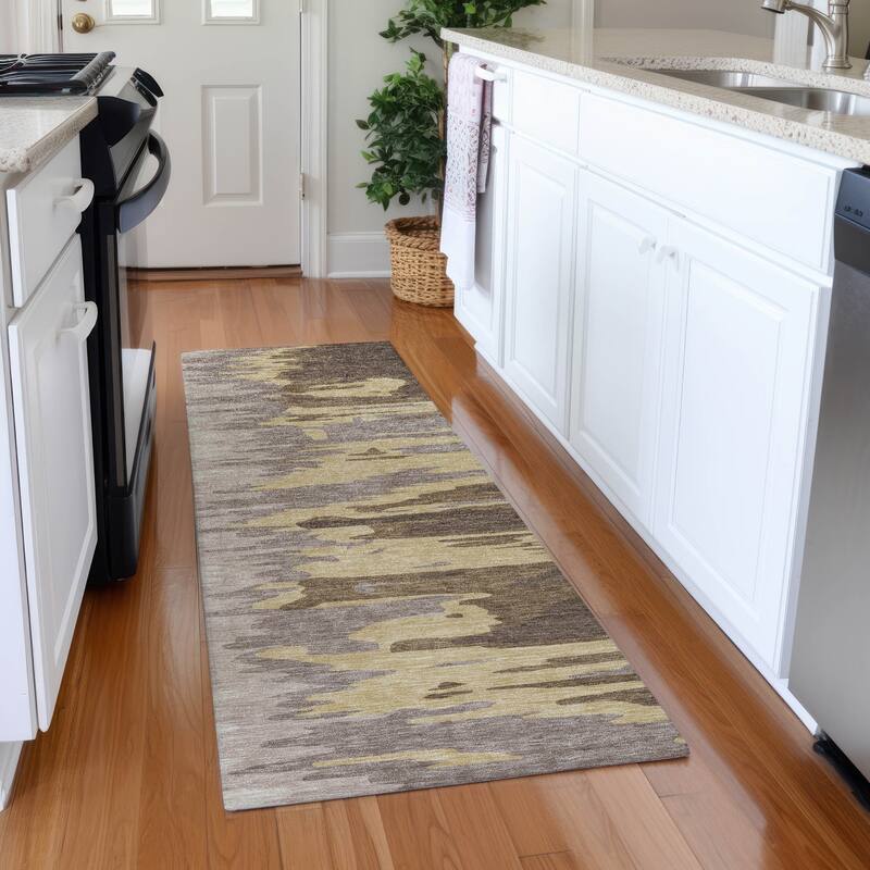 Premium Washable Super Soft Modern Ombre Mayfield Rug - Coffee - 2'3" x 7'6"