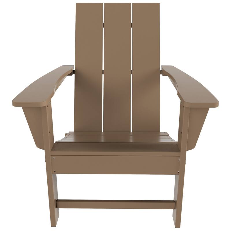 Shoreside Modern Poly Folding Eco-Friendly All Weather Adirondack Chair (Set of 8)
