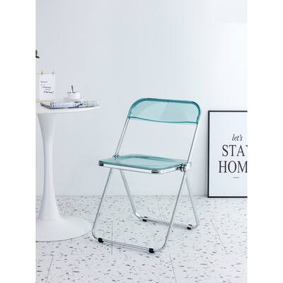 Folding Chair Transparent Chairs Pc Living Room Seat Vanity Stools