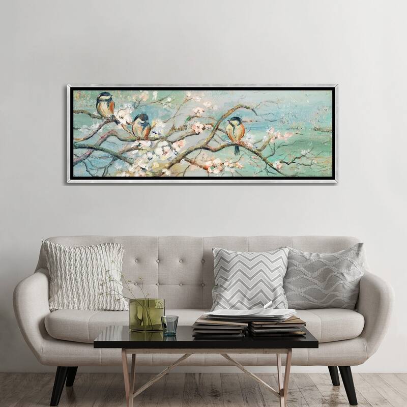 iCanvas "Spring Branch with Birds" by Patricia Pinto Framed