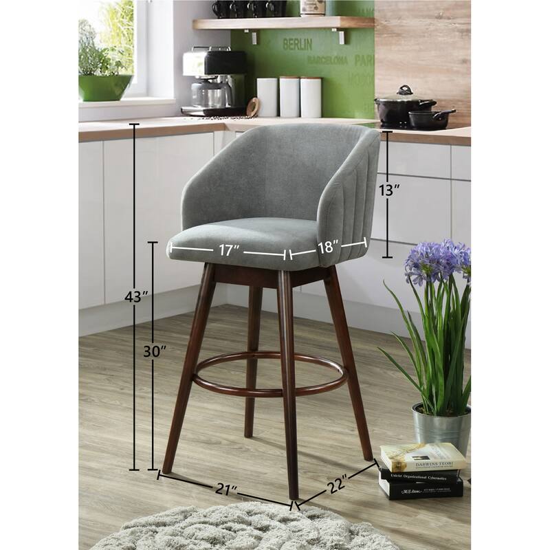 Poda 30-inch Club Style Swivel Barstool