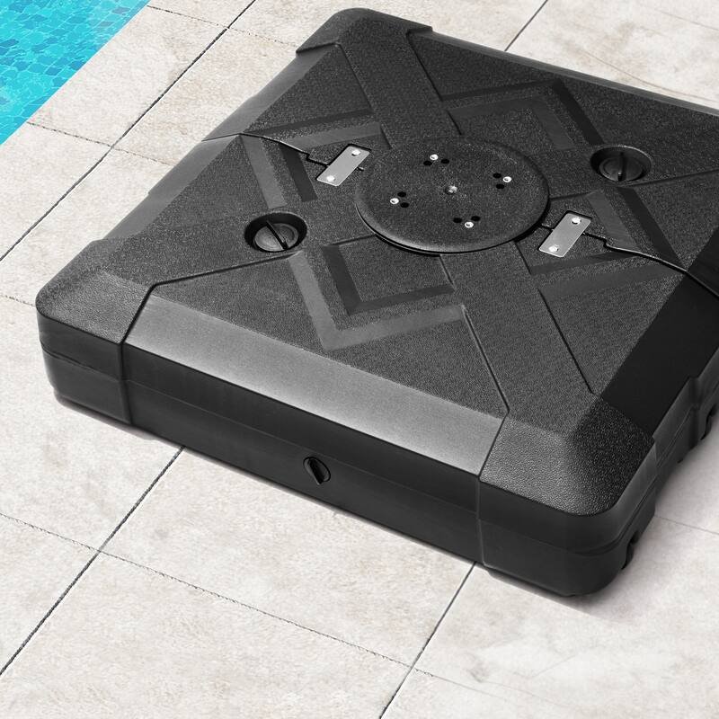 Pellebant 220 lbs Patio Cantilever Umbrella Base with Wheels - N/A