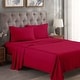 preview thumbnail 43 of 102, Superior Egyptian Cotton 300 Thread Count Solid Bed Sheet Set California King - Red