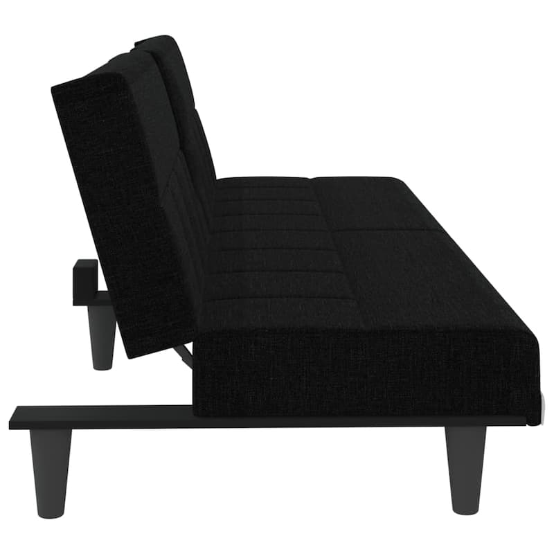vidaXL Sofa Bed Convertible Sofa Bed with Cup Holders for Living Room Fabric - 78.7" x 35" x 27.6"