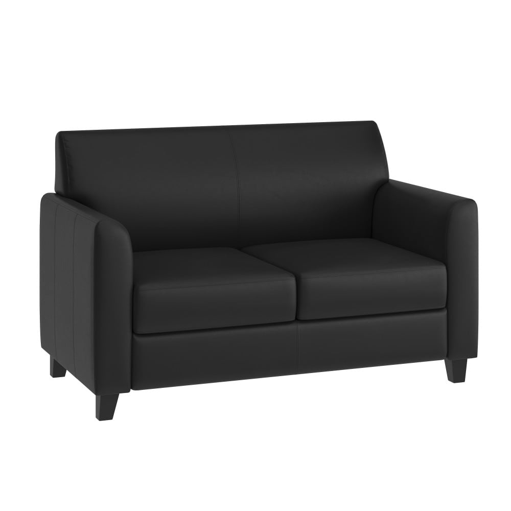 LeatherSoft Loveseat with Clean Line Stitched Frame