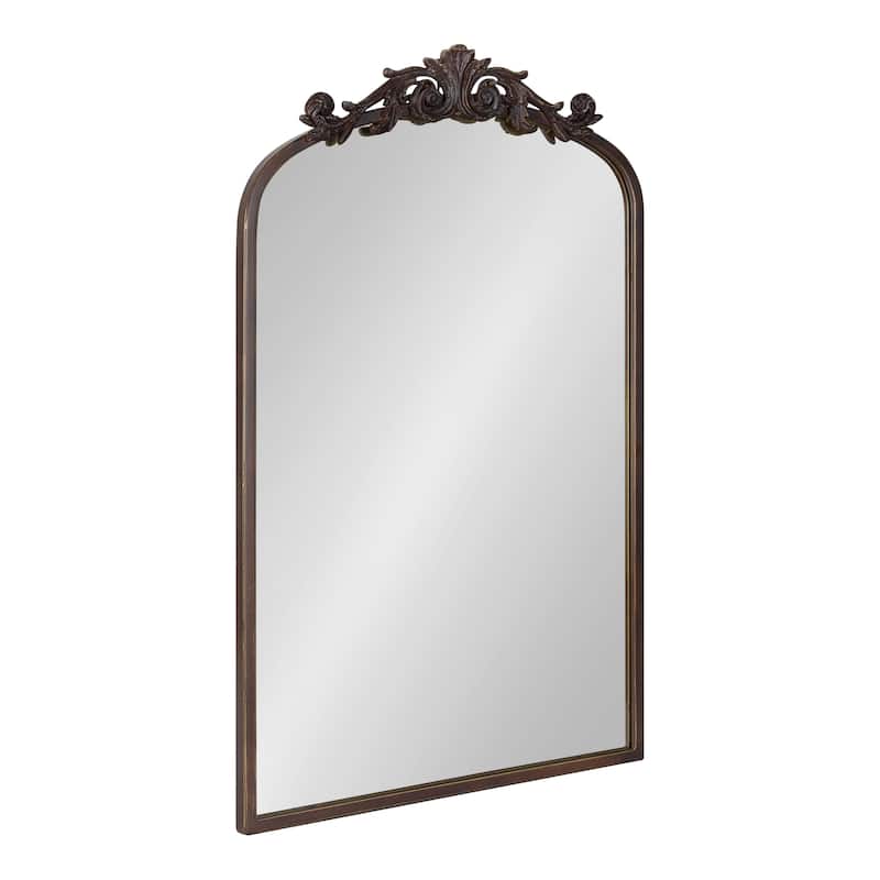 Kate and Laurel Arendahl Traditional Baroque Arch Wall Mirror - 19x31 - Bronze