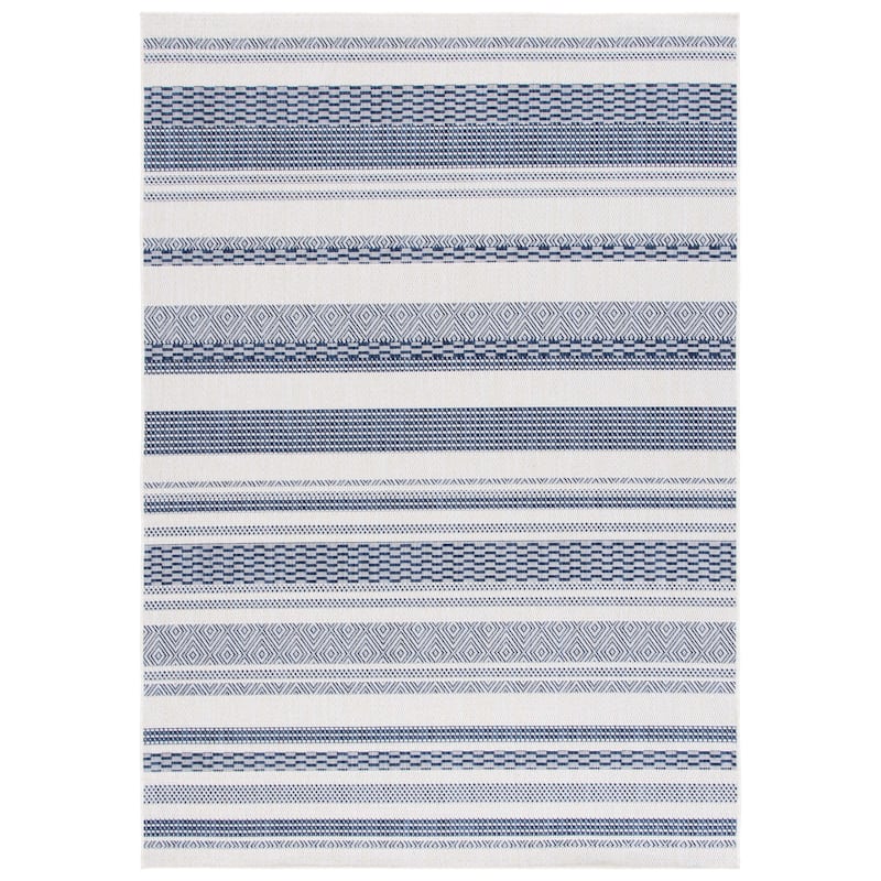 SAFAVIEH Beach House Henk Transitional Rug - 5'1" x 7'6" - Navy/Ivory