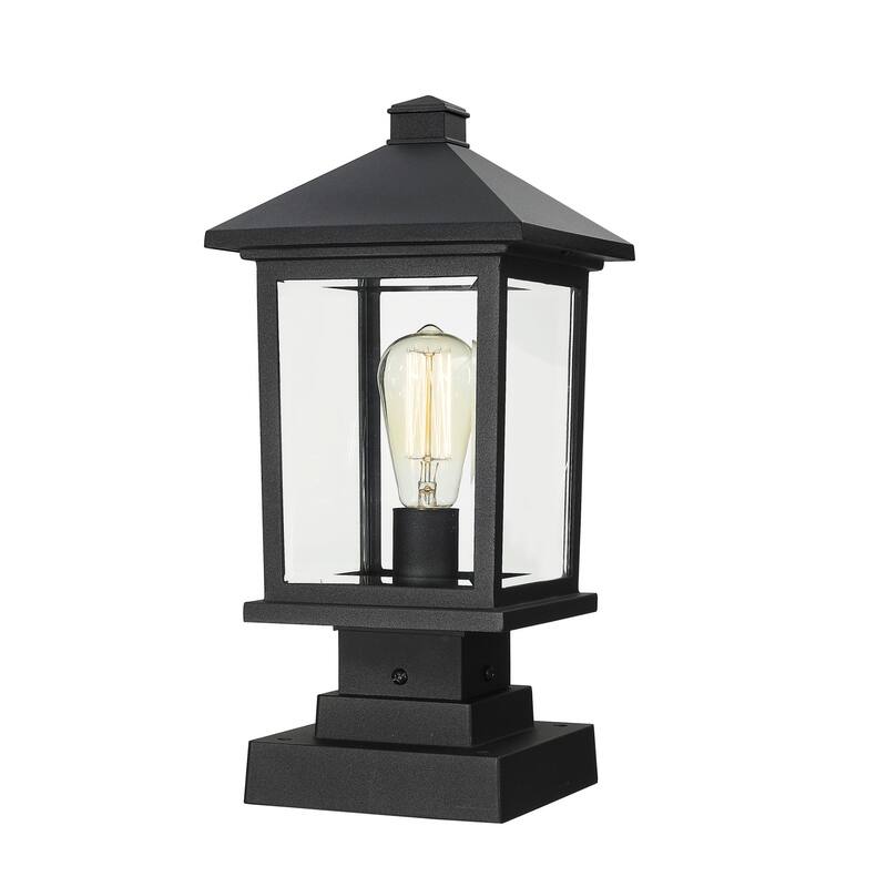 Bellevue ZPL39716 Bennie 8" Tall Pier Mount Post Light with 6-1/4" - Black