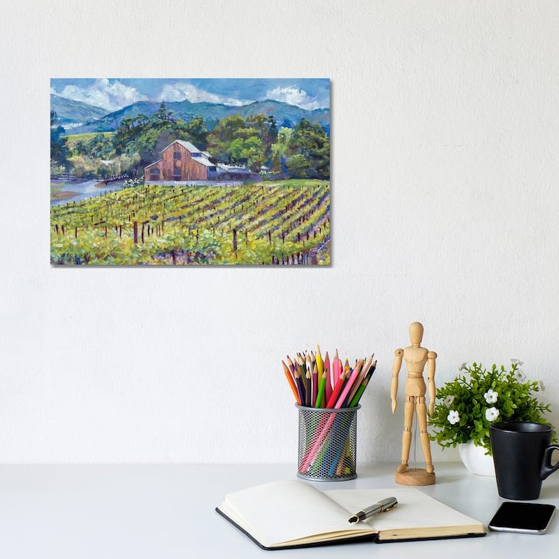 iCanvas "The Napa Winery Barn" by David Lloyd Glover Canvas Print - 8x12x0.75
