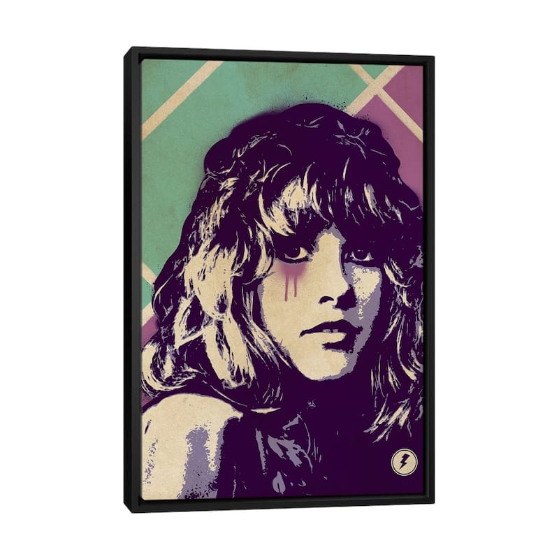 iCanvas "Stevie Nicks Fleetwood Mac" by Supanova Framed Canvas Print - Black - 40x26