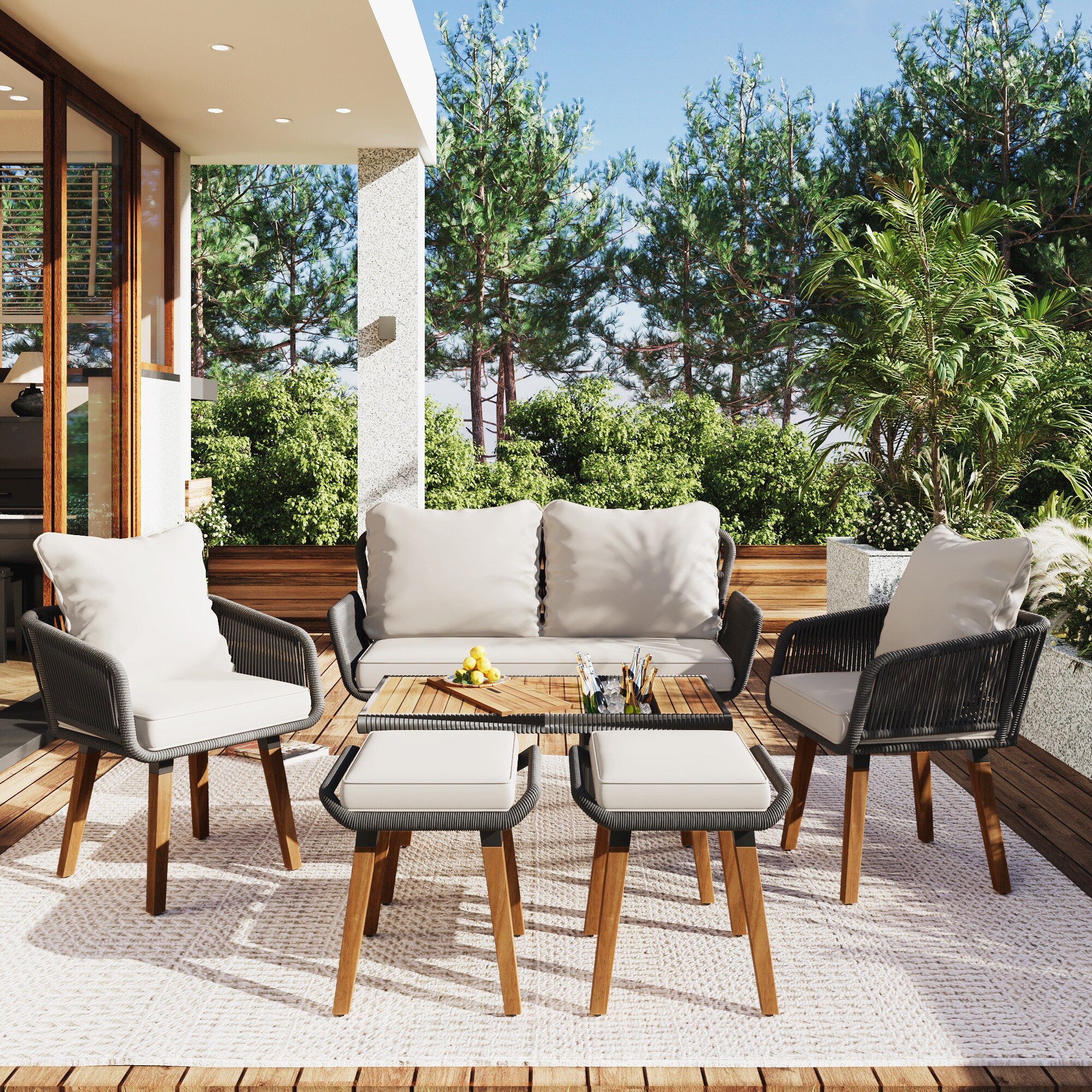 Wood MERAX Patio Furniture Bed Bath Beyond