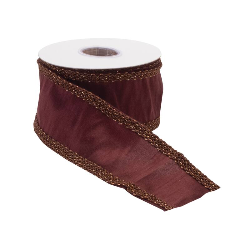 Burgandy Holiday Ribbon 2.5" x 5 Yds.