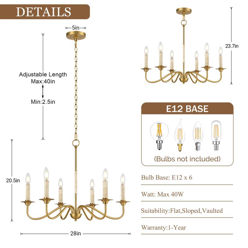 LamQee Rattan Kitchen Island Chandelier Corn Rope Woven Pendant