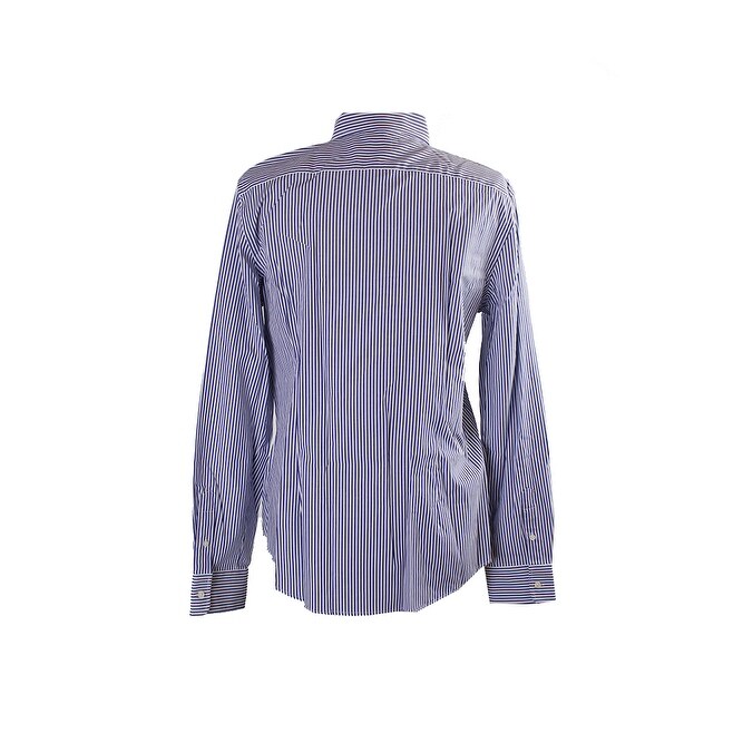 ralph lauren blue pinstripe shirt