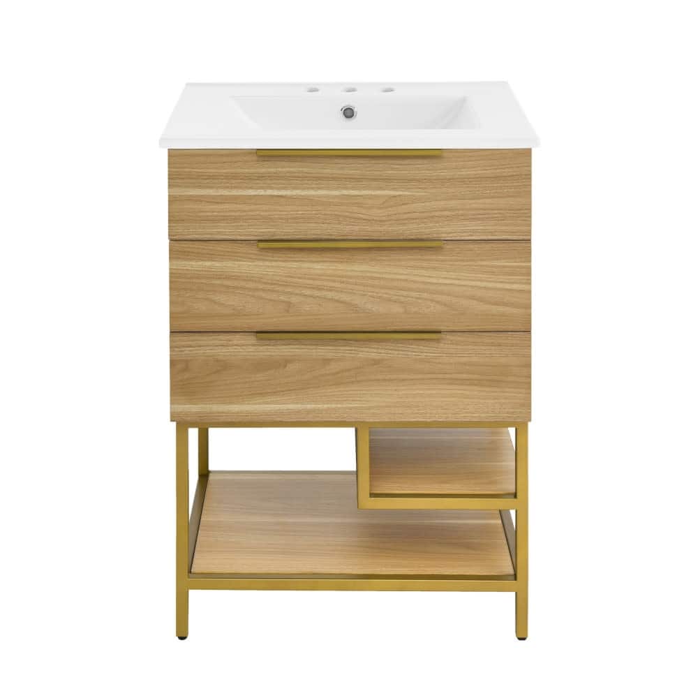 Swiss Madison SM-BV380-3 Carre 24" Free Standing Single Basin Vanity