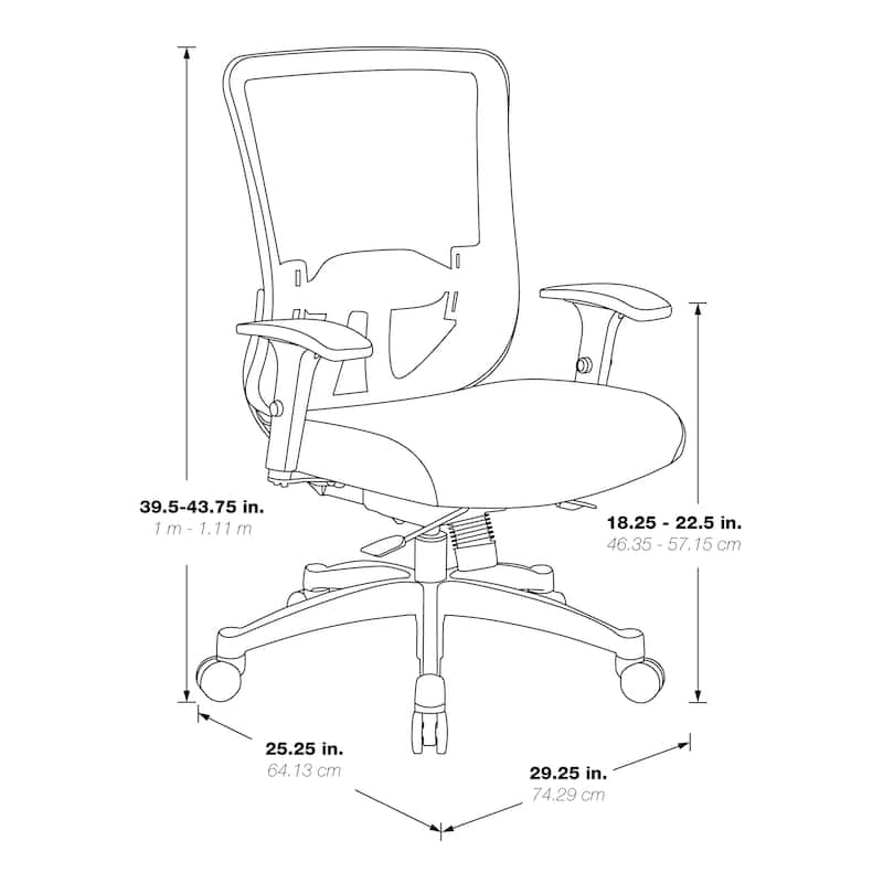 Grey Vertical Mesh Back Managers Chair