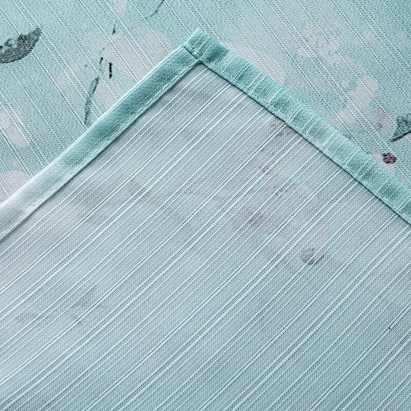 Dainty Home Cascading Florals 3D Textured Fabric Shower Curtain with 12 Metal Rollerball Hooks, 70" x 72"