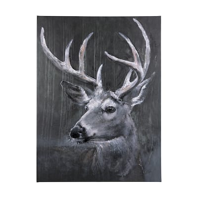 Animal Portrait IV (Deer) (45 x 60) Canvas Art Print