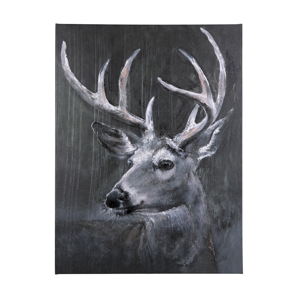 Animal Portrait IV (Deer) (45 x 60) Canvas Art Print