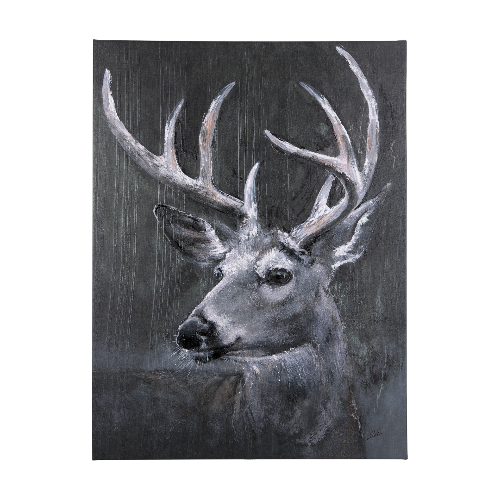 Animal Portrait IV (Deer) (45 x 60) Canvas Art Print