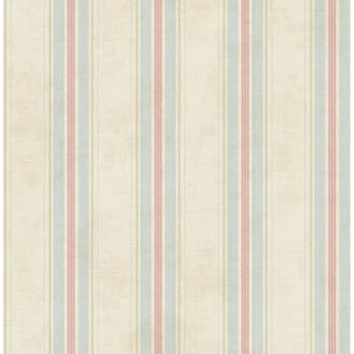 Seabrook Designs Serrena Vintage Stripe Unpasted Wallpaper